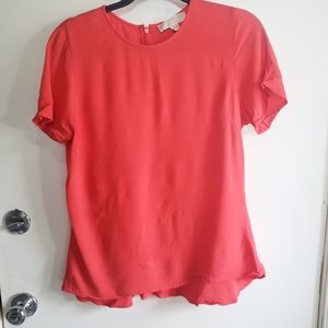 3/$30 Michael Kors Coral Orange Peplum Top